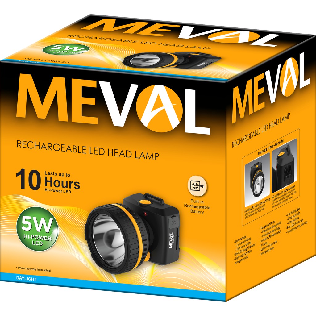 Jual MEVAL Senter Kepala LED Head Lamp 5 Watt - Putih | Shopee Indonesia