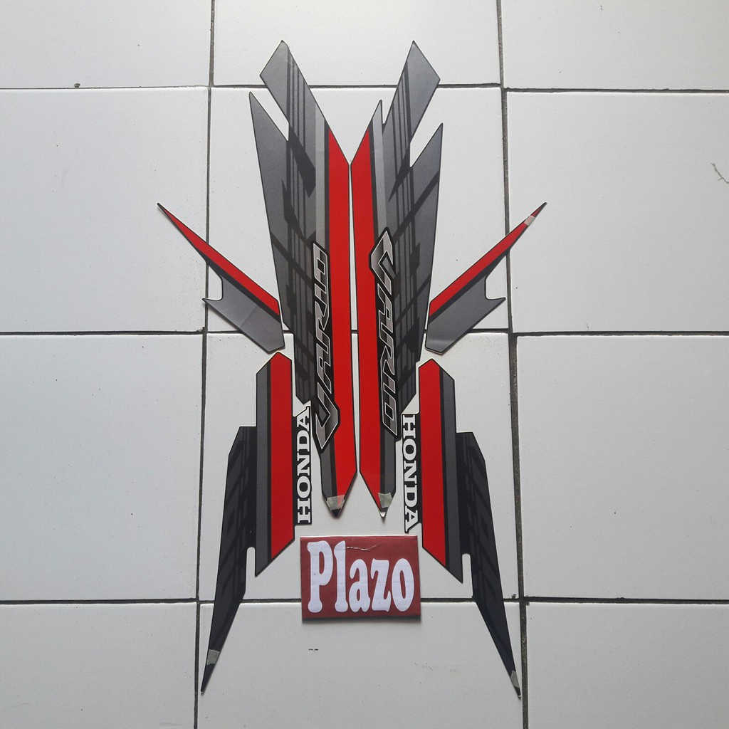 Jual stiker motor vario 125 2017 hitam-merah | Shopee Indonesia