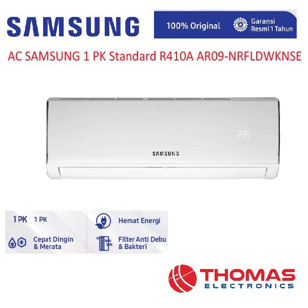 Jual AC SAMSUNG 1 PK Standard R410A AR09NRFLDWKNSE FREON R410 1PK ...