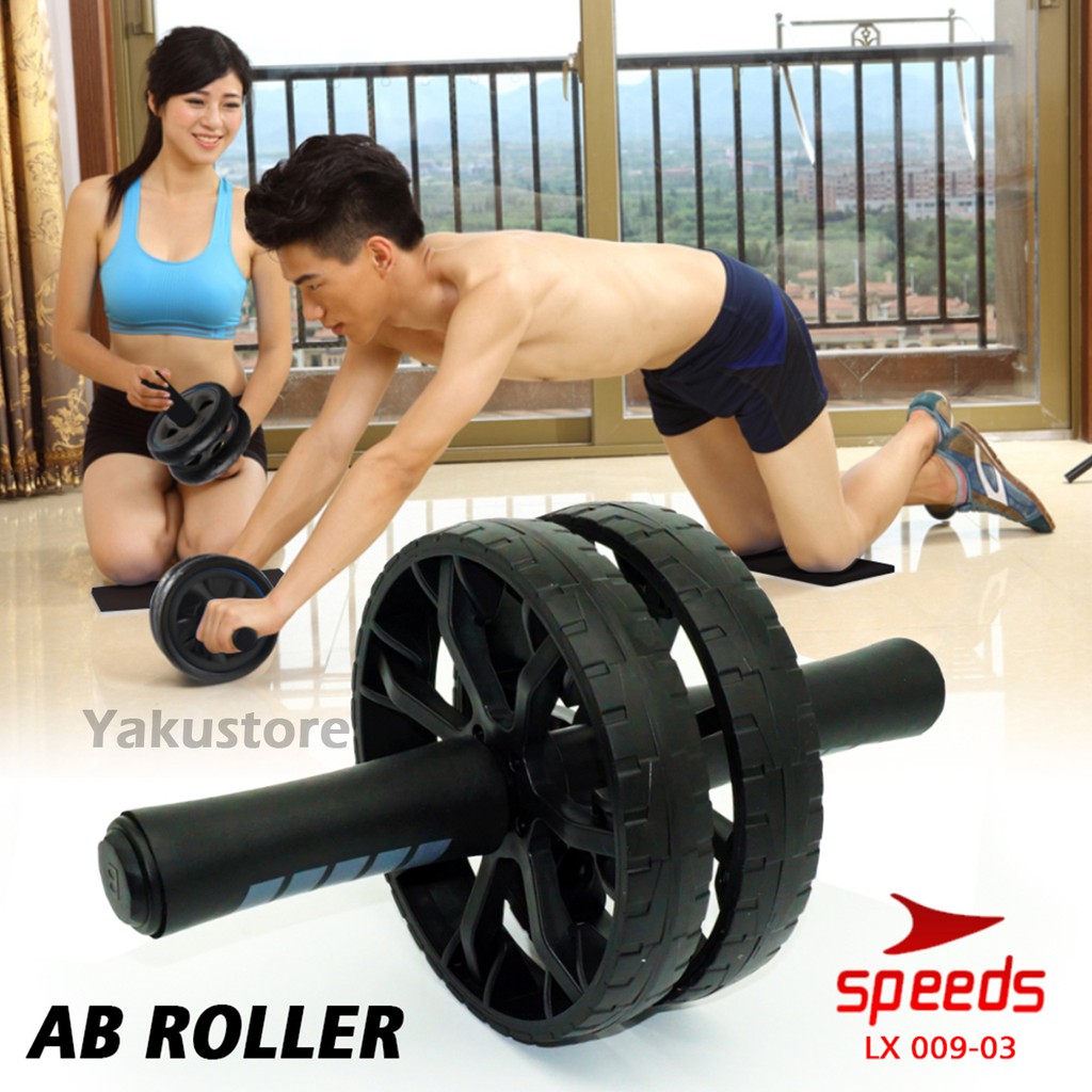 Jual SPEEDS Ab Wheel / Ab Roller / Double Wheel / Alat Fitness Push Up ...