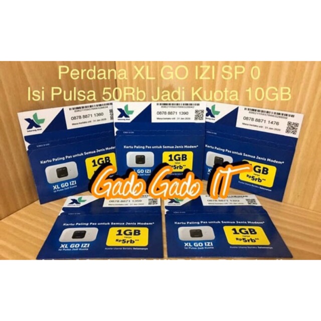 Jual Kartu Perdana Internet XL GO IZI Modem MiFi Unlocked Huawei ZTE ...