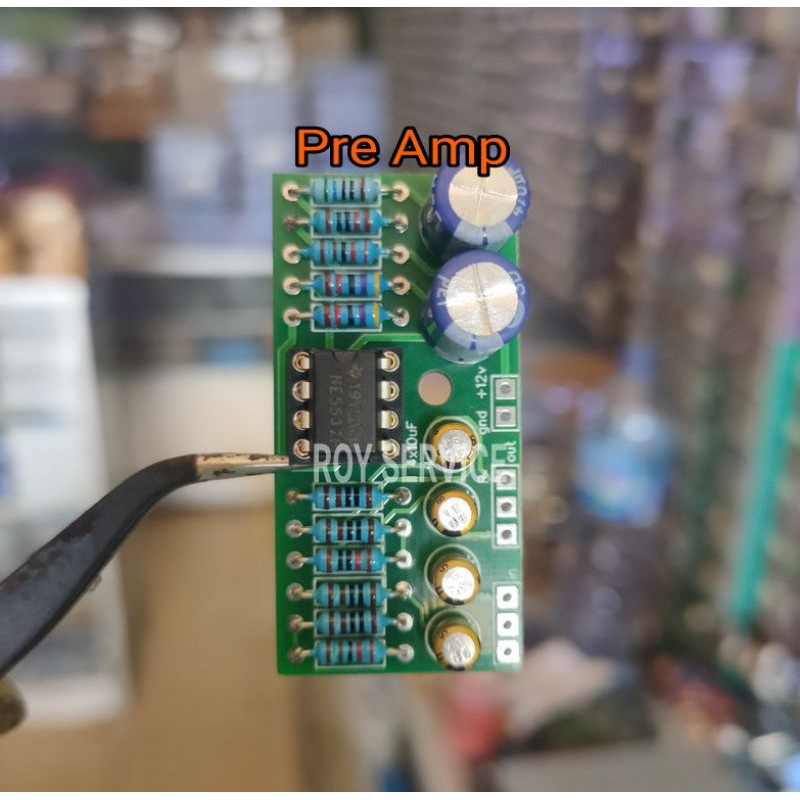 Jual Audio Pre Amp IC NE5532 vcc 12v single / PreAmp Stereo IC NE5532