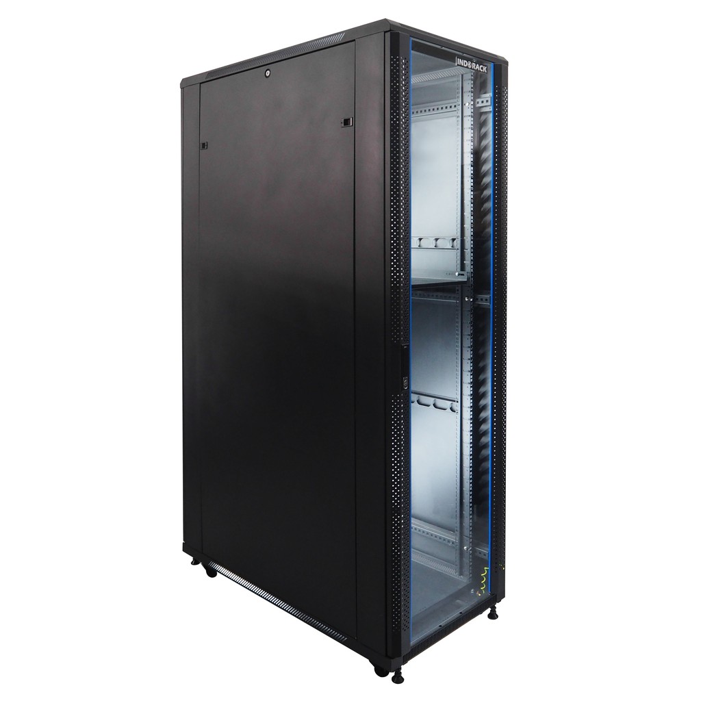 Jual INDORACK IR11542G CLOSE RACK 42U DEPTH 1150MM GLASS DOOR - RACK ...