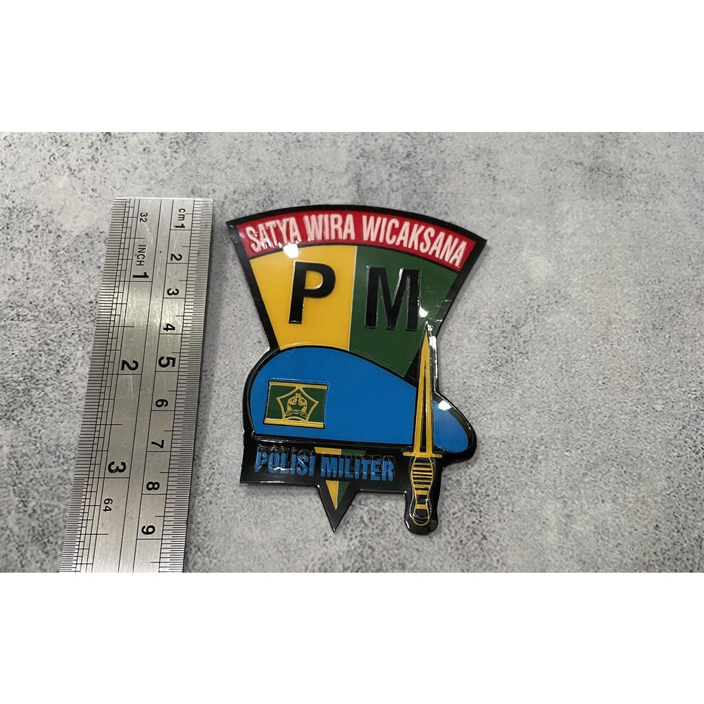 Jual Sticker PM (Baret) - Stiker Polis* Militer - Sticker Mobil ...