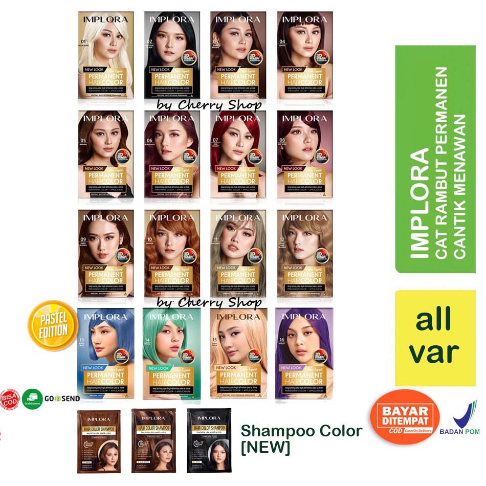 Jual [BPOM] IMPLORA New Permanent Hair Color Semir Rambut Cat Rambut