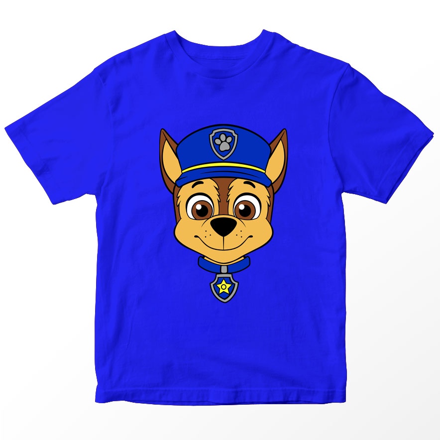 Jual Kaos Paw Patrol Gambar Chase, Warna Biru Umur 1-10 Tahun | Shopee ...