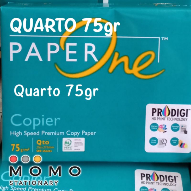 Jual Kertas Hvs Paperone Kwarto Quarto Q4 75gr 1 Rim Shopee