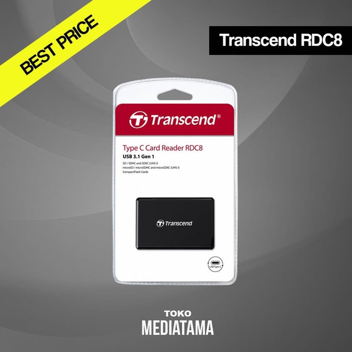 Jual Transcend Card Reader RDC8 Allin1 Multi USB 3.0 Type C Shopee