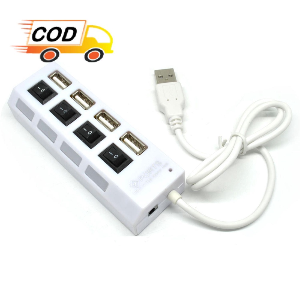 Jual Usb Hub Ports Dengan Tombol Saklar Terpisah On Off Switch