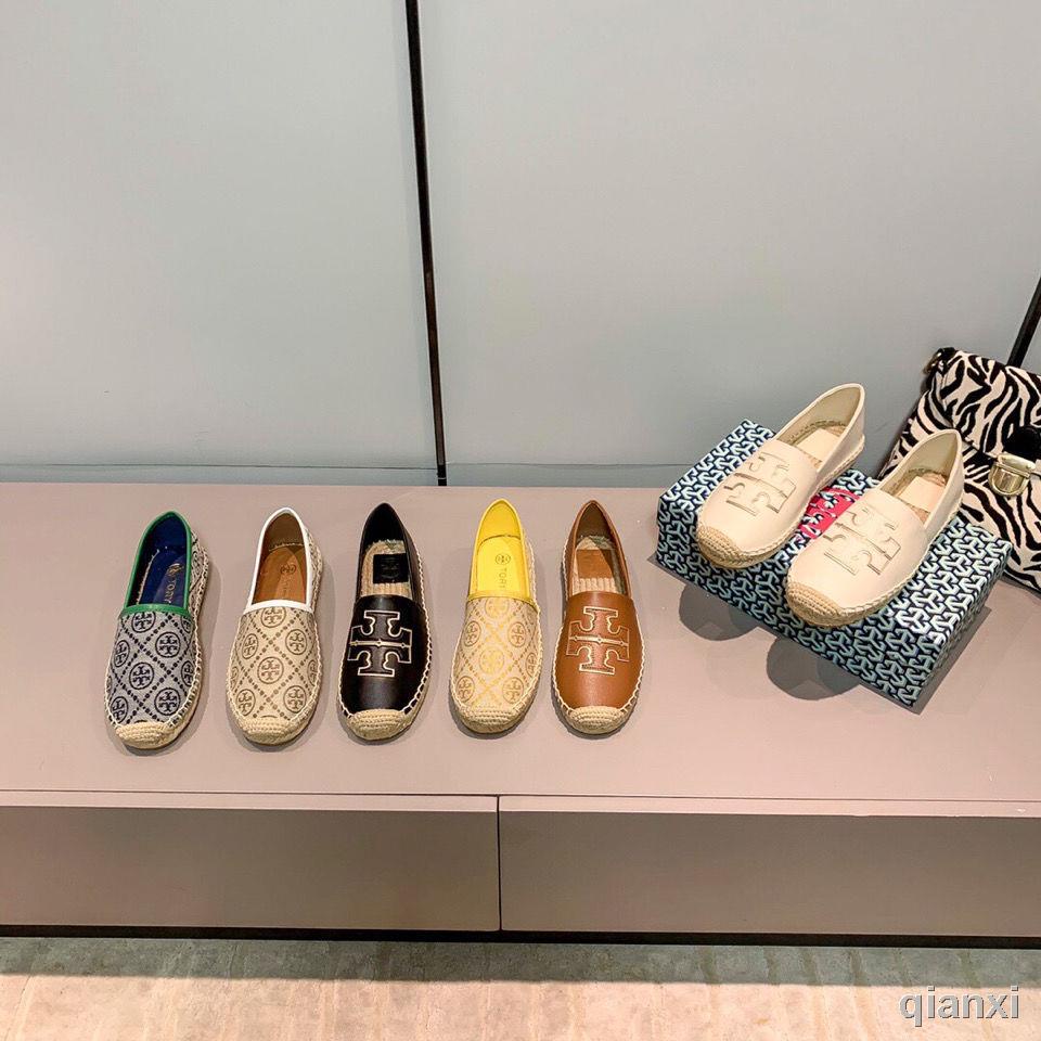 Jual ☄TB Sepatu Wanita Kulit Domba Nelayan Sepatu Beralas Datar Jerami ...