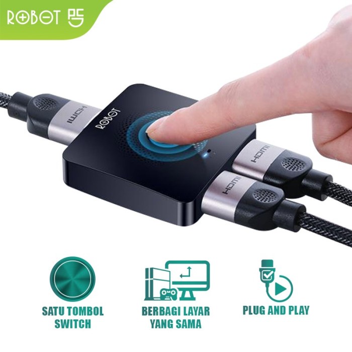 Jual ROBOT HDMI Switch Dual Input Output Bidirectional 4K | Shopee ...