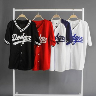 Baju baseball / Jersey baseball Dodgers maroon Ready stock qualitas premium  lokal