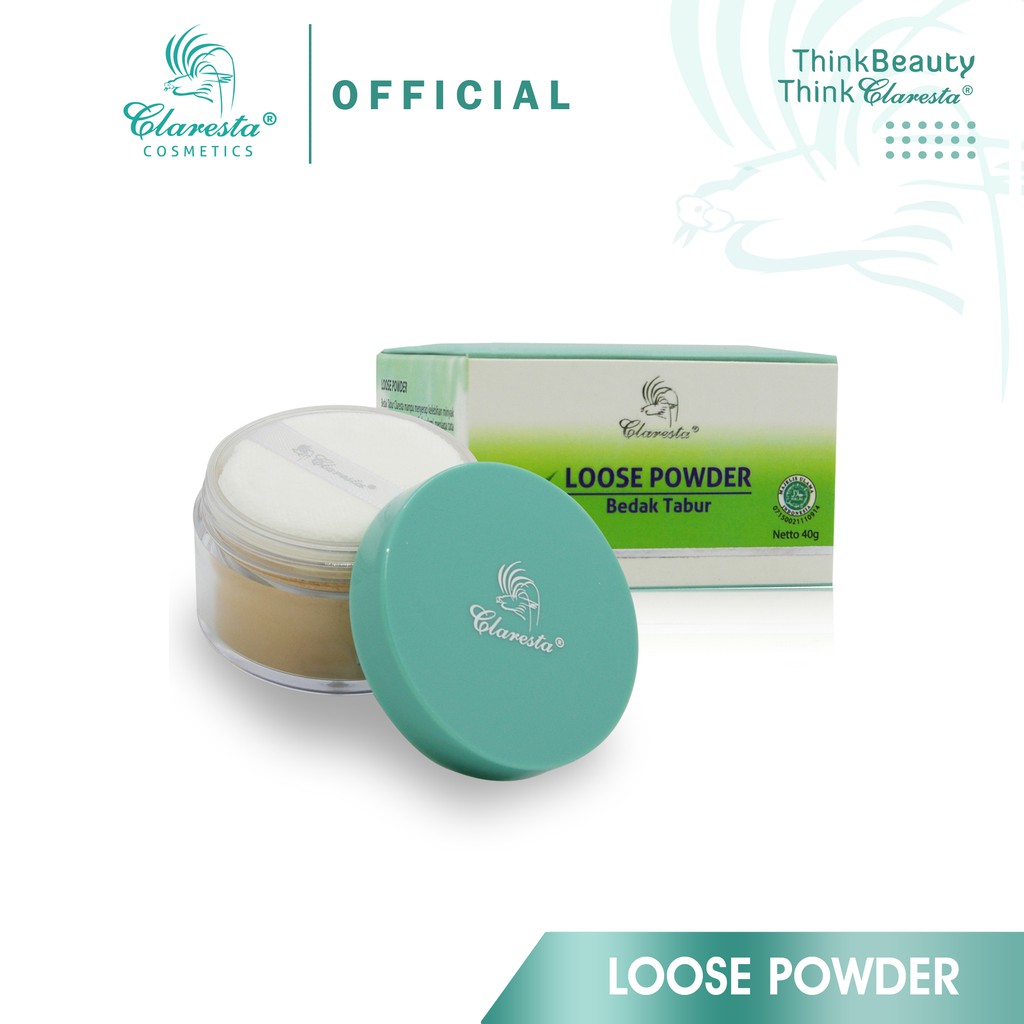 Jual Claresta Loose Powder Natural Setting Powder Bedak Tabur 40g ...
