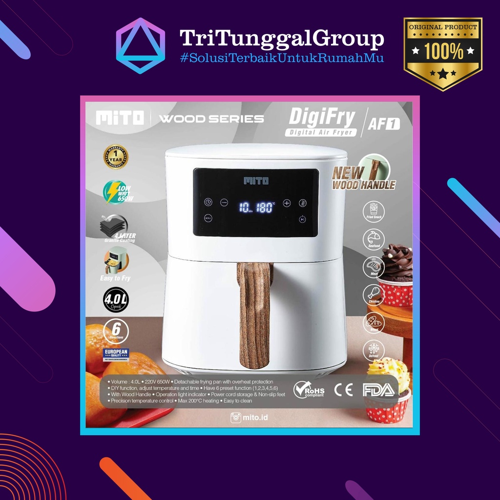 Jual (BAYAR DI TEMPAT) AIR FRYER MITO MITOCHIBA / DIGITAL AIR FRYER