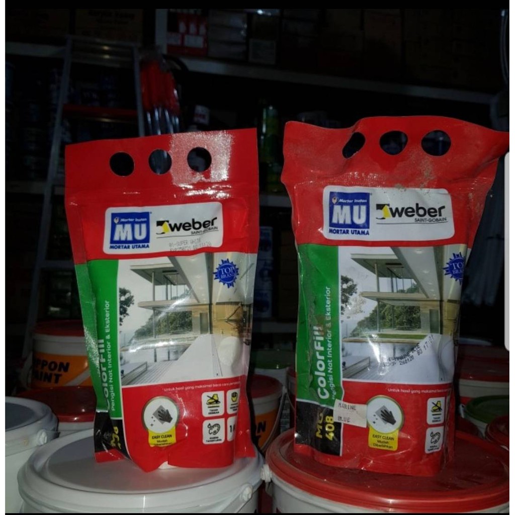 Jual Semen Nat Keramik MU 408 HITAM DAN ABU-ABU/ Oker Mortar Utama ...