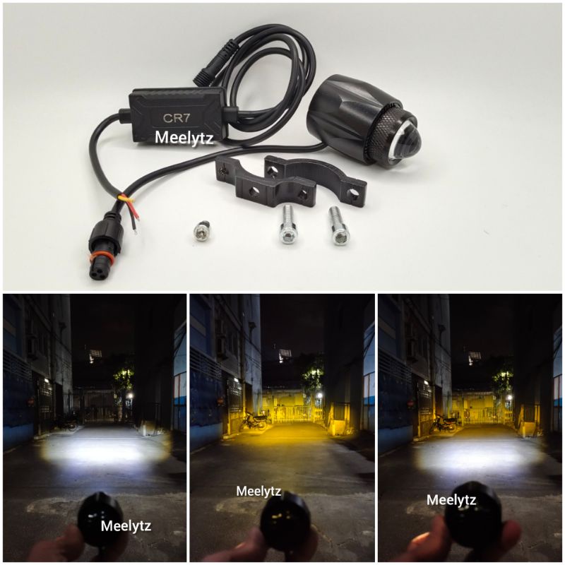 Jual Original CR7 Lampu tembak sorot Led Putih kuning Laser Kipas plus ...