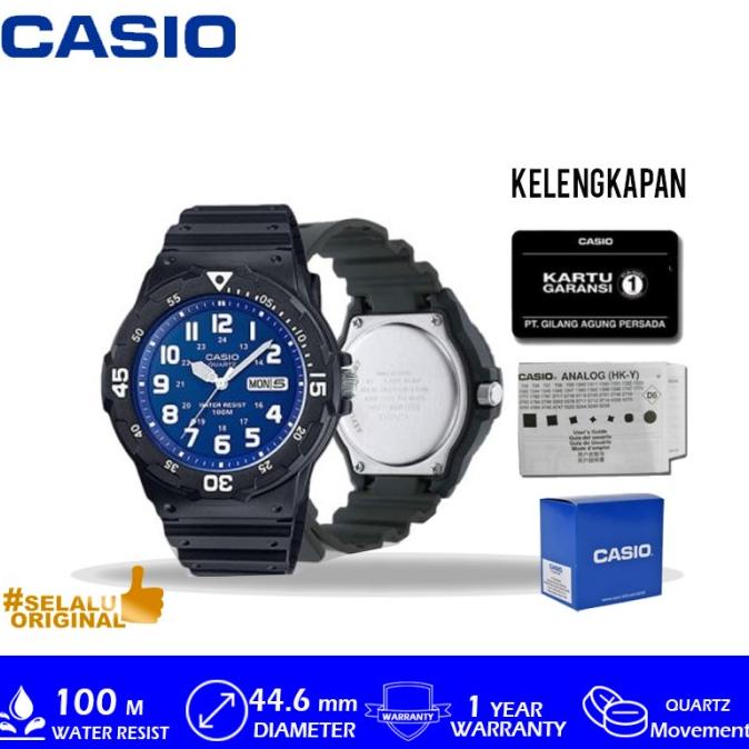 Orologio Sportivo Casio MRW-200H-2B2VDF - Subacqueo 100m, Look Casual, Colore Blu - 3