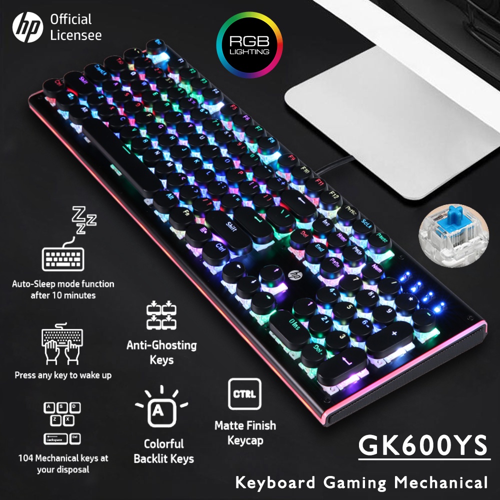 Jual Keyboard Gaming HP GK600YS - Blue Switch Mechanical Keyboard Full ...