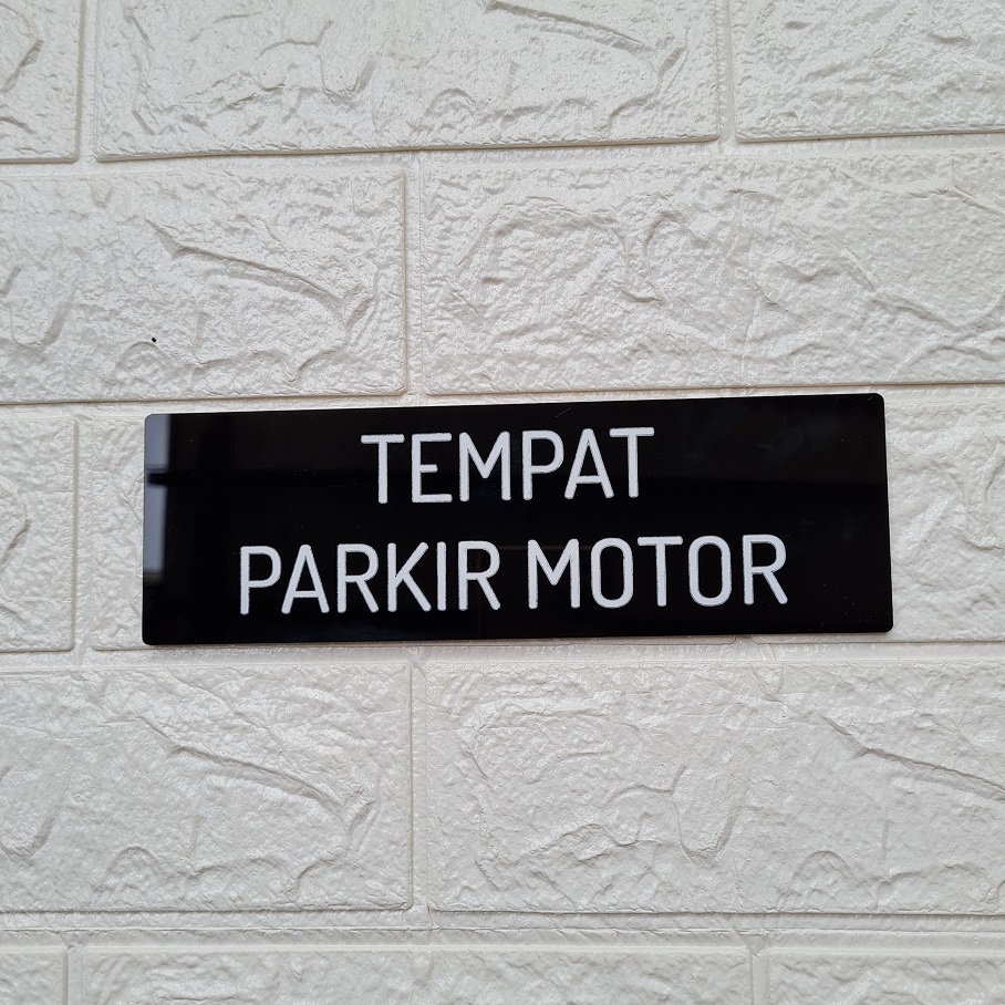 Jual Tempat Parkir Motor Mobil Acrylic Sign Akrilik Signage Dekorasi Toko Cafe Mall Shop 5437