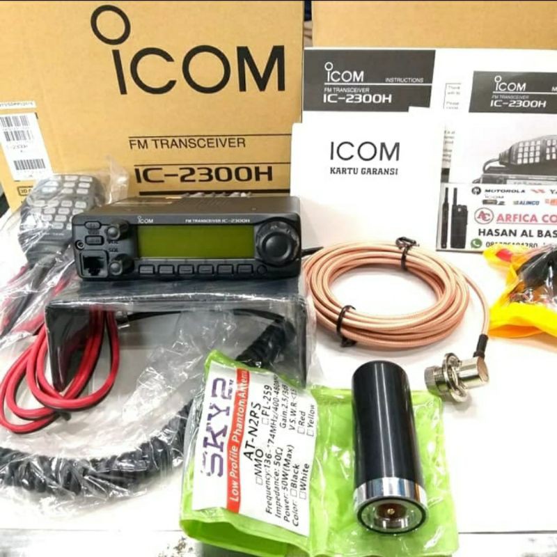 Jual RADIO RIG ICOM IC 2300H 2300 H FULLSETT ANTENA RIG VHF ORIGINAL ...