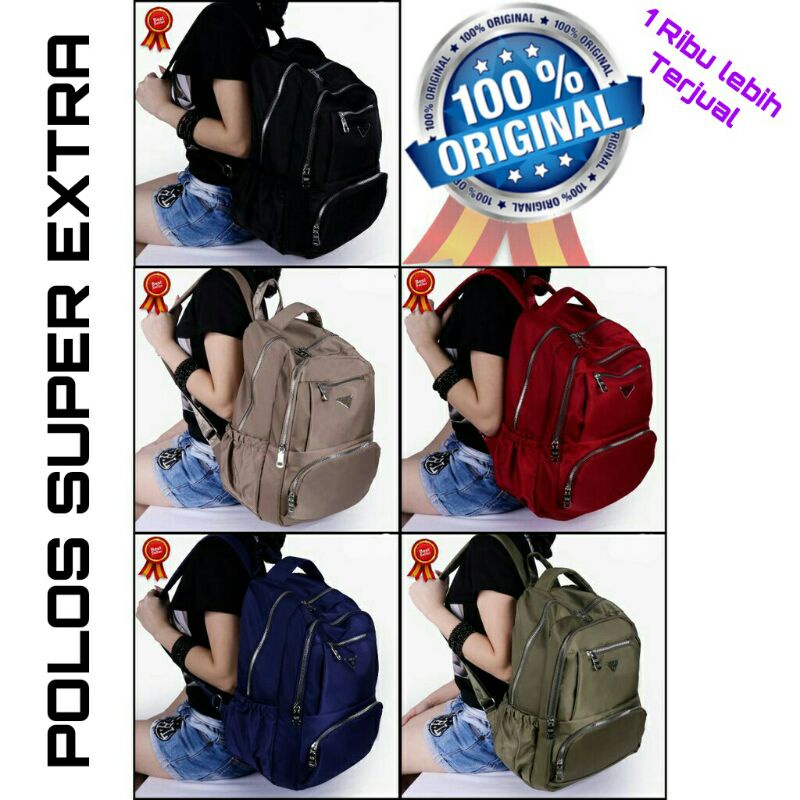 Tas chibao 122800 tas laptop wanita ransel dan jinjing tas ransel 2in1