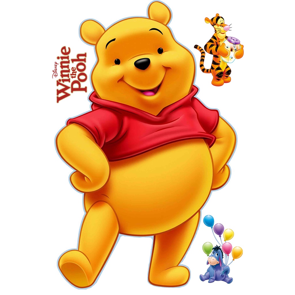 Jual Sticker Dinding WINNIE THE POOH AND FRIENDS 30 - 45 cm vinyl white ...