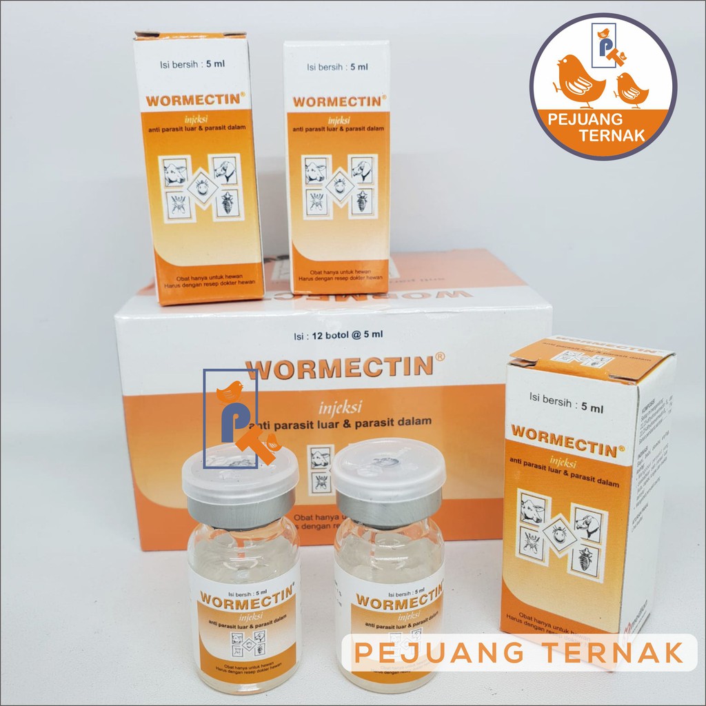 Jual WORMECTIN 2 ML 5 ML 20 ML- Obat Scabies Anti Parasit Luar Dalam ...