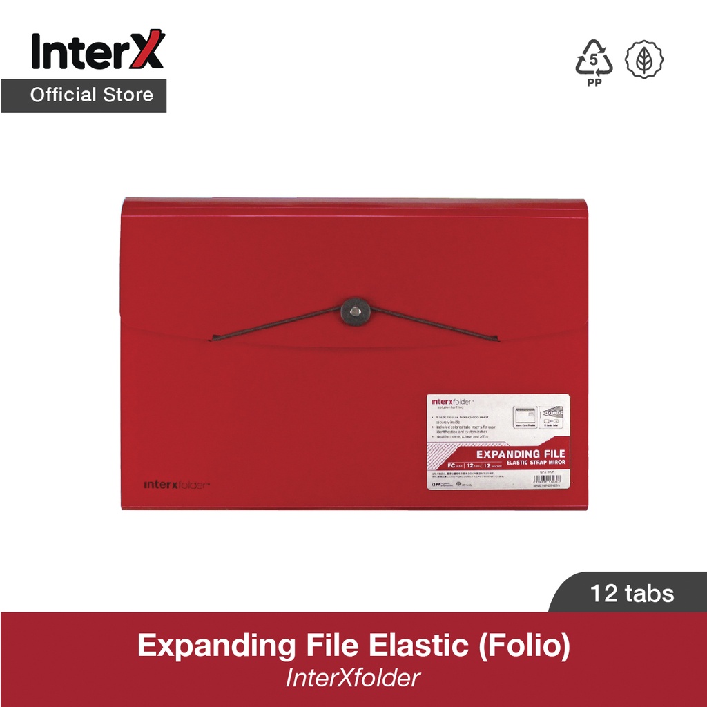 Jual InterX Folder Expanding File Organizer Elastic Glossy / Map ...