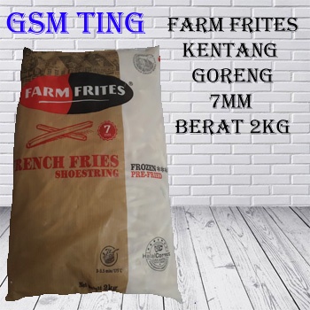 Jual Farm Frites French Fries Shoestring 7mm Berat 2kg 1 Dus isi 6 Pack ...