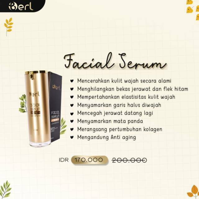 Jual FACIAL SERUM (NEW) BERL COSMETICS / BERL COSMETICS / BERLCOSMETICS ...