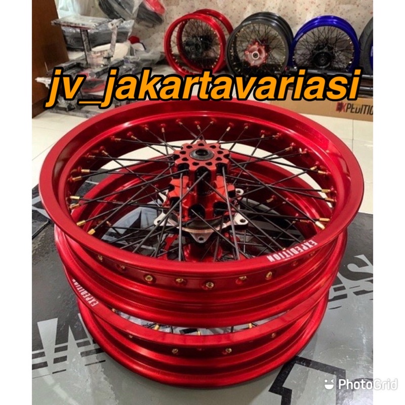 Jual Velg Supermoto 300 350 Crf 150l Velg Expedition Tromol Cnc Expedition Jari Jari Scarlet