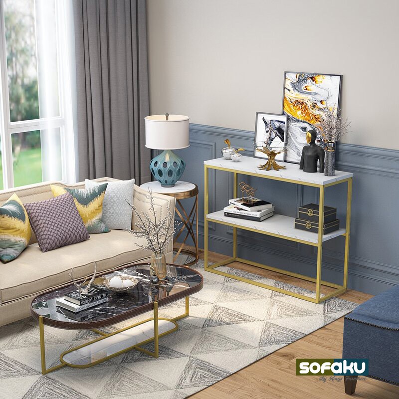 Jual Promo Console Table C-0707 - Custom Meja Konsul Gold Besi - Meja ...
