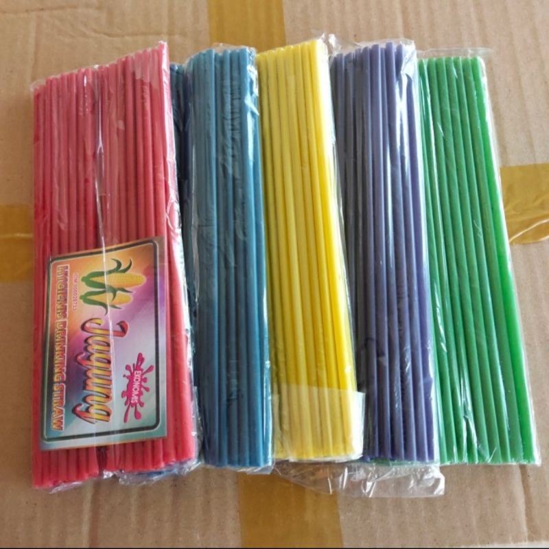Jual sedotan plastik , sedotan murah , sedotan ekonomis @ 5 pak warna