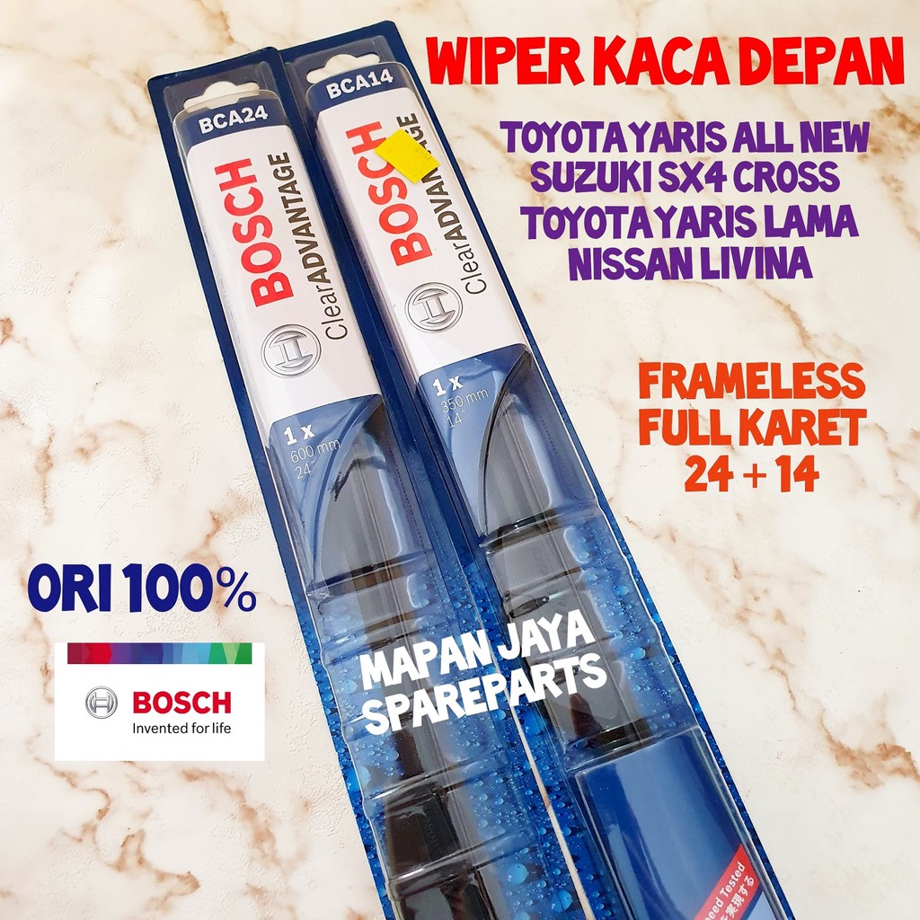 Jual Bosch Wiper Depan Sx Cross All New Yaris Frameless Pisang Shopee Indonesia