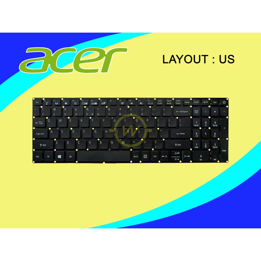 Clavier AZERTY Français Neuf, Compatible Acer Aspire A315-41 (R723, R74Z, R7ZU), Référence CL-1105-A315-21AZN, Noir