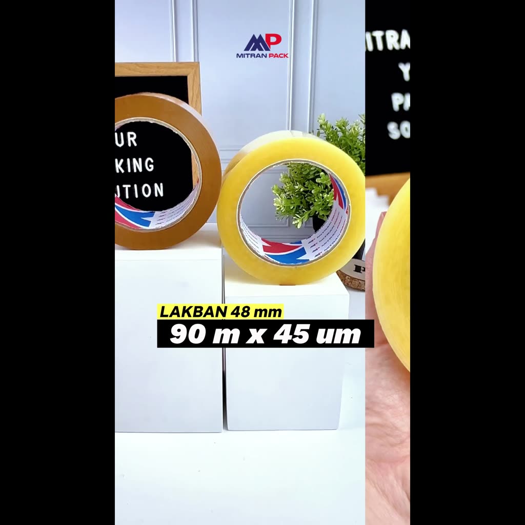 Jual Lakban Bening / Coklat 90 meter / 100 yard FULL x 48mm Mitran Pack ...