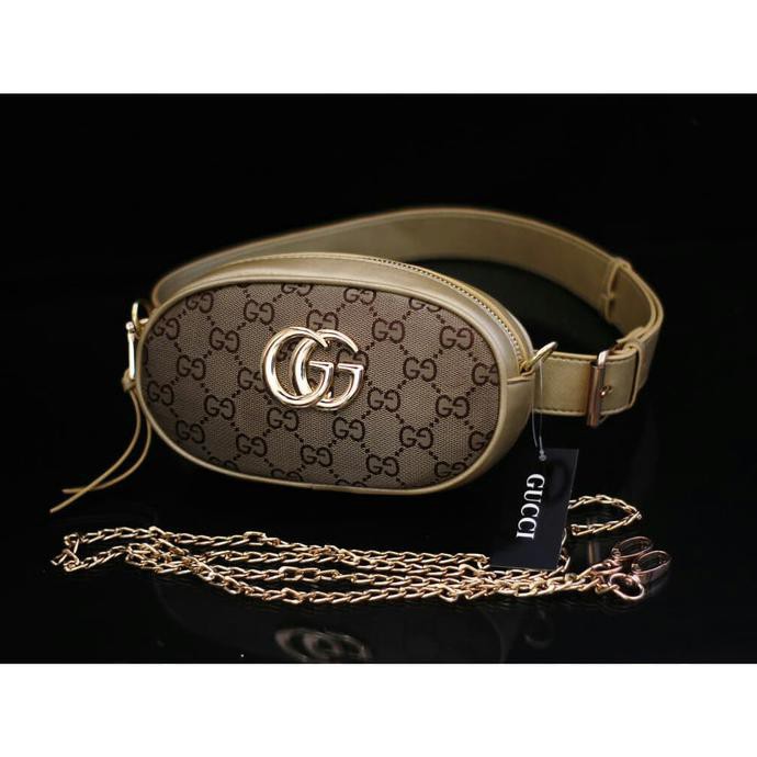 Jual Tas Wanita Tas Pinggang Waist Bag Gucci Tas Nagita Kuning Terbaru Shopee Indonesia