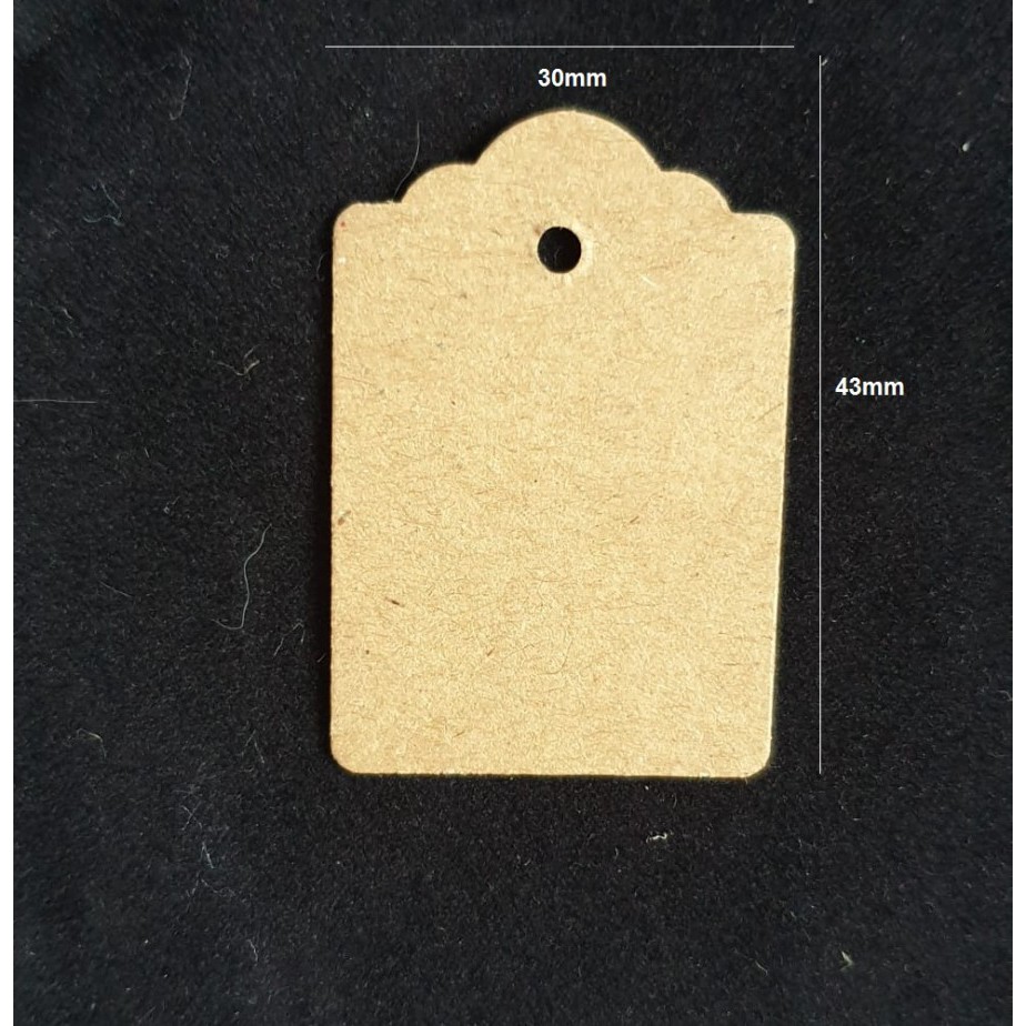 Jual Paper Hang Tags - Irregular Square Shape Tag Kraft 4,3x3cm (10pcs ...