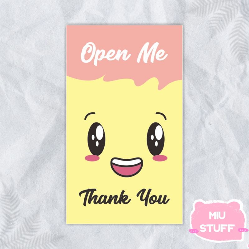 Jual Sticker open me thank you emoji emoticon lucu murah stiker untuk ...