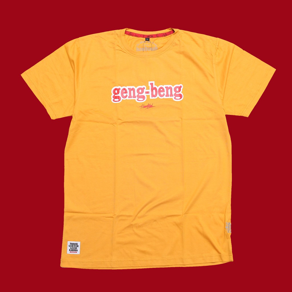 Jual HANDMAD - GENGBENG Yellow Men T-shirt | Shopee Indonesia