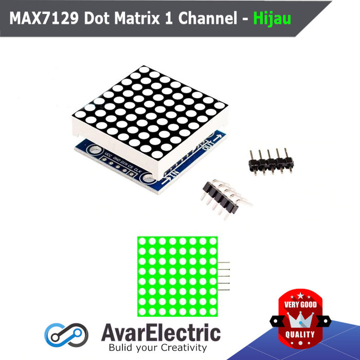Jual Hijau MAX7219 dot matrix module 1 digit LED Display Modul Max 7219 ...
