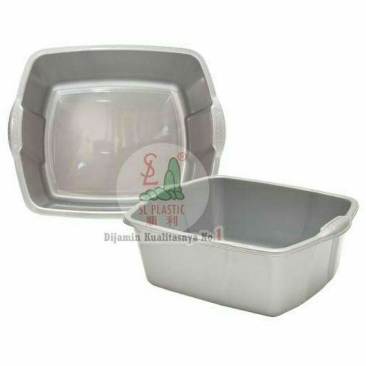 Jual Bak Baskom Ember Segi Medium Silver SL/Bak Pasir/Bak Cuci | Shopee ...
