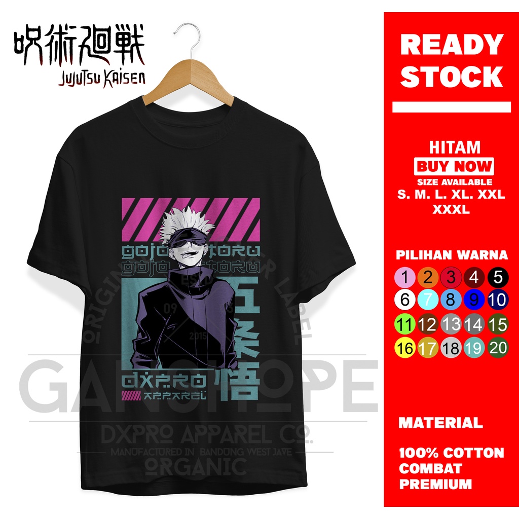 Jual T-SHIRT KAOS GOJO SATORU JUJUTSU KAISEN GOJOU SENSEI ANIME ...