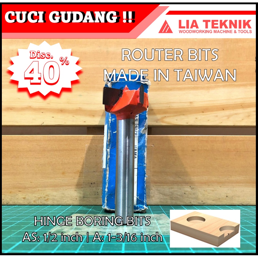 Jual Hinge Boring Bits 1/2