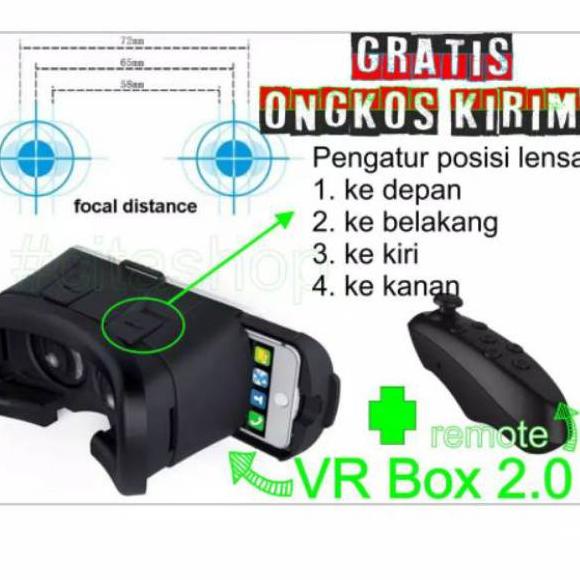 Jual Vr Box remot vr gear Bluetooth GamePad ( Virtual Reality Glasses ...