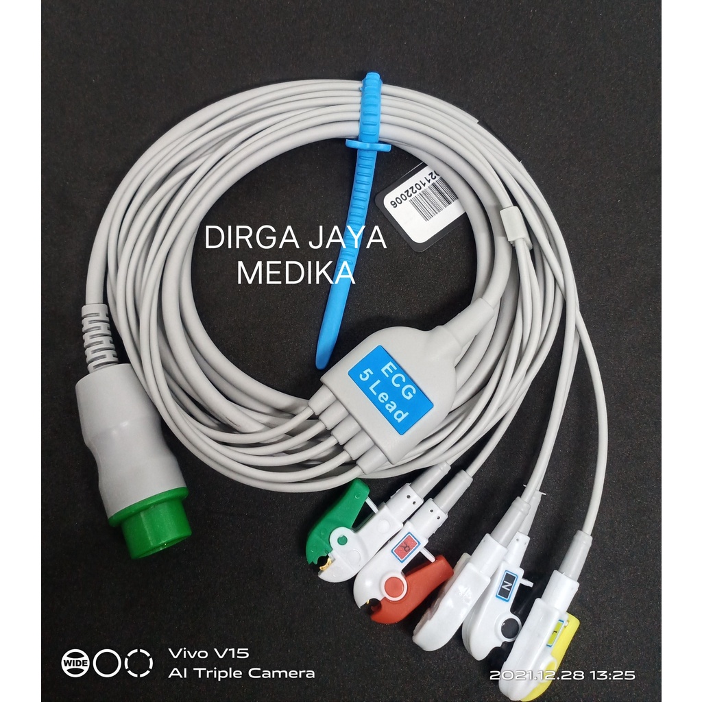 Jual ECG Cable 5 Leads Biolight M Series Oximax New Module (After 2018 ...
