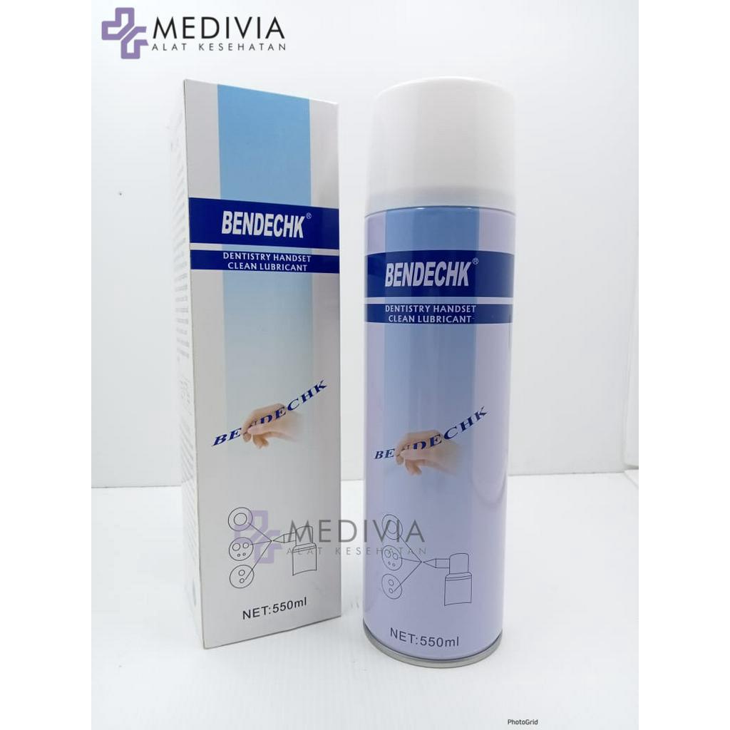 Jual MINYAK HANDPIECE DENTAL SPRAY BENDECHK 550ML PELUMAS OIL HIGHSPEED ...