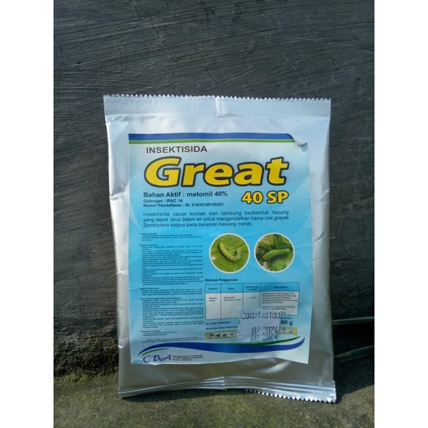 Jual Insektisida Great 40 Sp Bahan aktif metomil 40 g/l Kemasan 100 ...