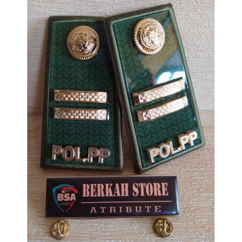 Jual Pangkat Satpol Pp Golongan B List Khaki Exclusive Shopee