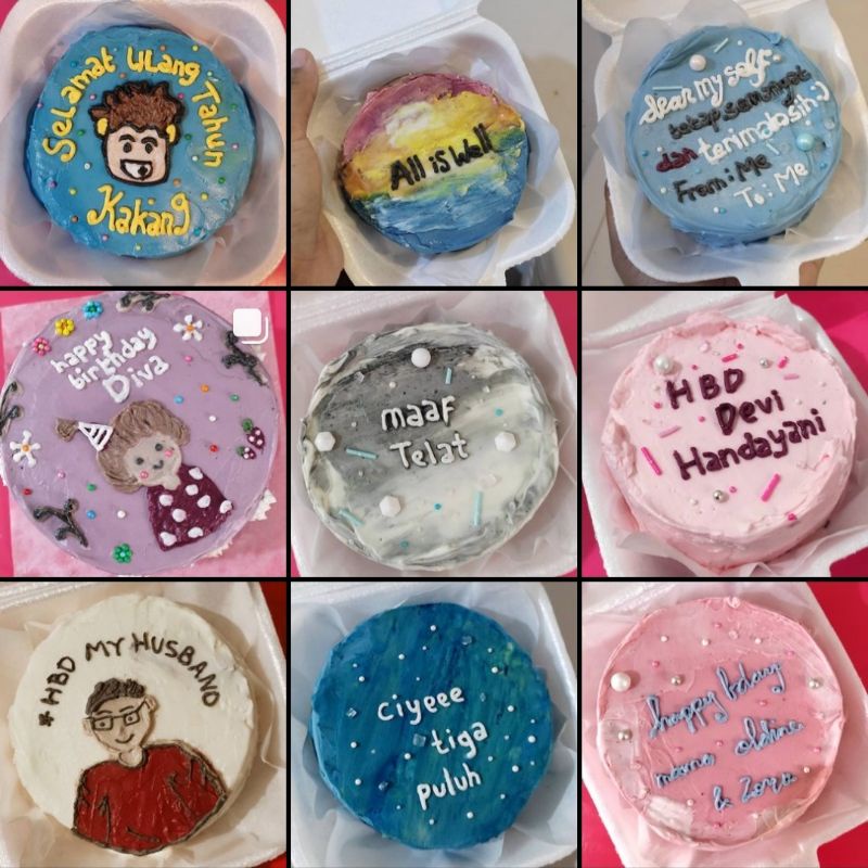 Jual [Foody] korean bento mini cake sterofoam korea kue ultah ulang